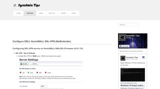 
                            7. Configure DELL SonicWALL SSL-VPN (NetExtender)