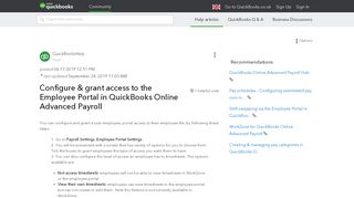 
                            1. Configure & grant access to the Employee Portal in... - QuickBooks ...
