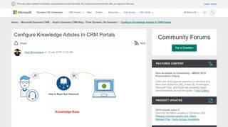 
                            7. Configure Knowledge Articles In CRM Portals - Microsoft Dynamics ...