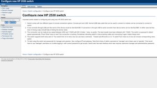 
                            6. Configure new HP 2530 switch - Notes Wiki - sbarjatiya.com