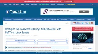 
                            6. Configure “No Password SSH Keys Authentication” with PuTTY ...