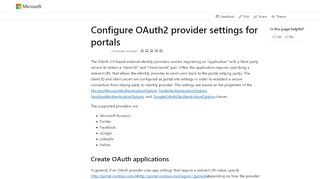 
                            5. Configure OAuth2 provider settings for a portal in Dynamics 365 for ...