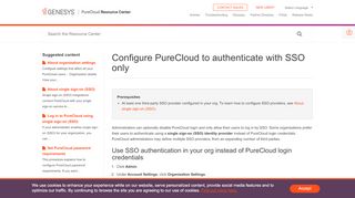 
                            9. Configure PureCloud to authenticate with SSO only ...