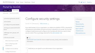 
                            6. Configure security settings—Portal for ArcGIS (10.7 and 10.7.1 ...