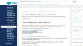 
                            4. Configure SSO from Salesforce to SumTotal - Salesforce Help