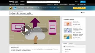 
                            3. Configure the company portal - Lynda.com
