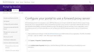 
                            9. Configure your portal to use a forward proxy server—Portal for ArcGIS ...