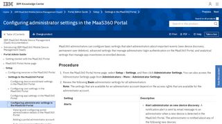 
                            8. Configuring administrator settings in the MaaS360 Portal - IBM