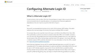 
                            11. Configuring Alternate Login ID | Microsoft Docs