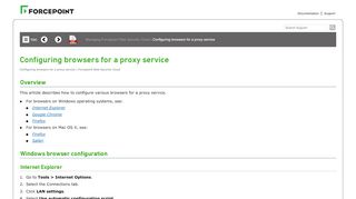 
                            9. Configuring browsers for a proxy service - Forcepoint
