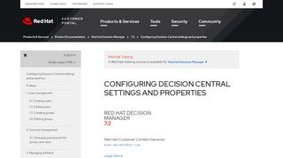 
                            5. Configuring Decision Central settings and properties - Red ...