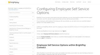 
                            2. Configuring Employee Self Service Options - BrightPay Documentation