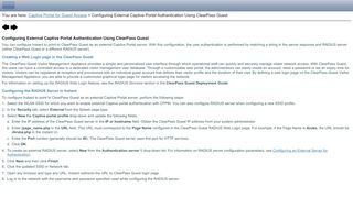 
                            2. Configuring External Captive Portal Authentication ... - Aruba Networks