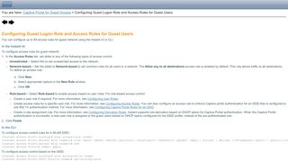 
                            1. Configuring Guest Logon Role and Access Rules for ... - Aruba Networks