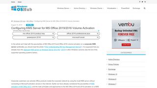 
                            8. Configuring KMS Server for MS Office 2019/2016 Volume ...