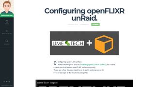 
                            8. Configuring openFLIXR unRaid. - inpimation.com