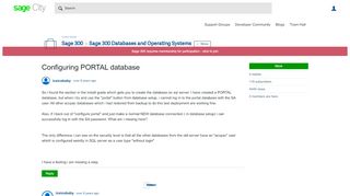 
                            8. Configuring PORTAL database - Sage 300 Databases and Operating ...