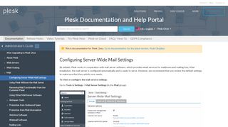 
                            8. Configuring Server-Wide Mail Settings - Plesk