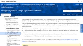 
                            9. Configuring SPNEGO single sign-on for i2 Analyze - IBM