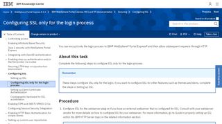 
                            2. Configuring SSL only for the login process - IBM