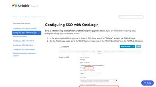 
                            5. Configuring SSO with OneLogin – Airtable - Support