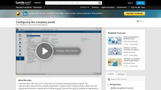 
                            1. Configuring the company portal - Lynda.com