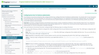 
                            9. Configuring the driver for Kerberos authentication