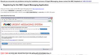 
                            7. Configuring the NBC Urgent Messaging Application - Connected to ...