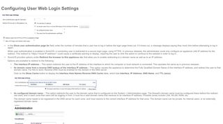 
                            1. Configuring User Web Login Settings - SonicWall