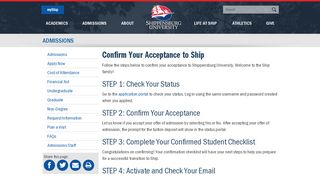 
                            4. Confirm - Shippensburg University