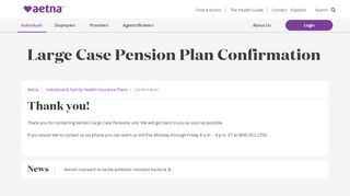 
                            2. Confirmation - Large Case Pension Plan - Plans ... - Aetna