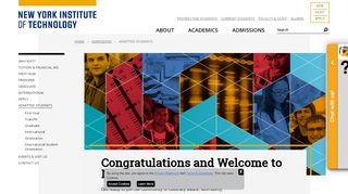 
                            2. Congratulations and Welcome to NYIT! | Admissions | NYIT