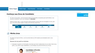 
                            6. Conheça sua Área de Candidato - infojobs.com.br