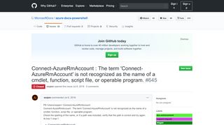 
                            5. Connect-AzureRmAccount : The term 'Connect-AzureRmAccount' is ...