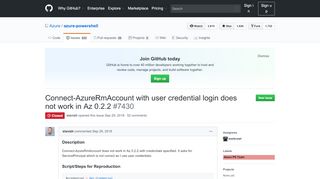 
                            5. Connect-AzureRmAccount with user credential login does not work in ...