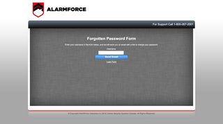 
                            8. Connect -- Forgotten Password Form - Alarm Force Connect