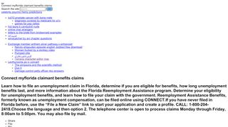 
                            7. Connect myflorida claimant benefits claims