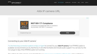 
                            2. Connect to Alibi IP cameras