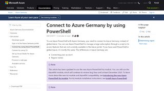 
                            1. Connect to Azure Germany by using PowerShell | Microsoft Docs