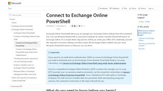 
                            9. Connect to Exchange Online PowerShell | Microsoft Docs