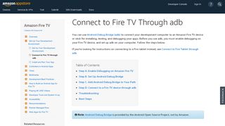 
                            5. Connect to Fire TV Through adb | Amazon Fire TV