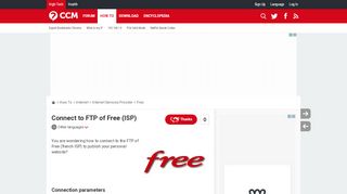 
                            1. Connect to FTP of Free (ISP) - ccm.net