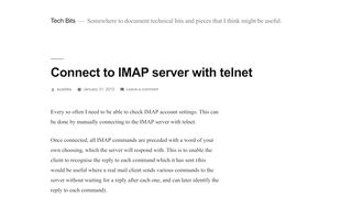 
                            7. Connect to IMAP server with telnet – Tech Bits