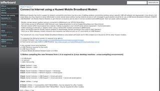 
                            8. Connect to Internet using a Huawei Mobile Broadband Modem
