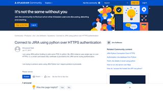 
                            1. Connect to JIRA using python over HTTPS …