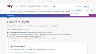 
                            2. Connect to Sky WiFi | Sky Help | Sky.com