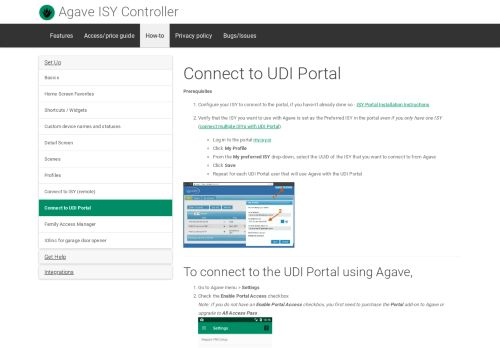 
                            2. Connect to UDI Portal - Agave ISY Controller