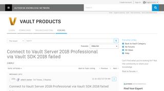 
                            1. Connect to Vault Server 2018 Professional via Vault SDK ...