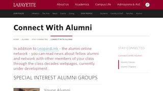 
                            4. Connect With Alumni · Alumni · Lafayette College