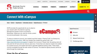 
                            10. Connect With eCampus | Seminole County Public Schools